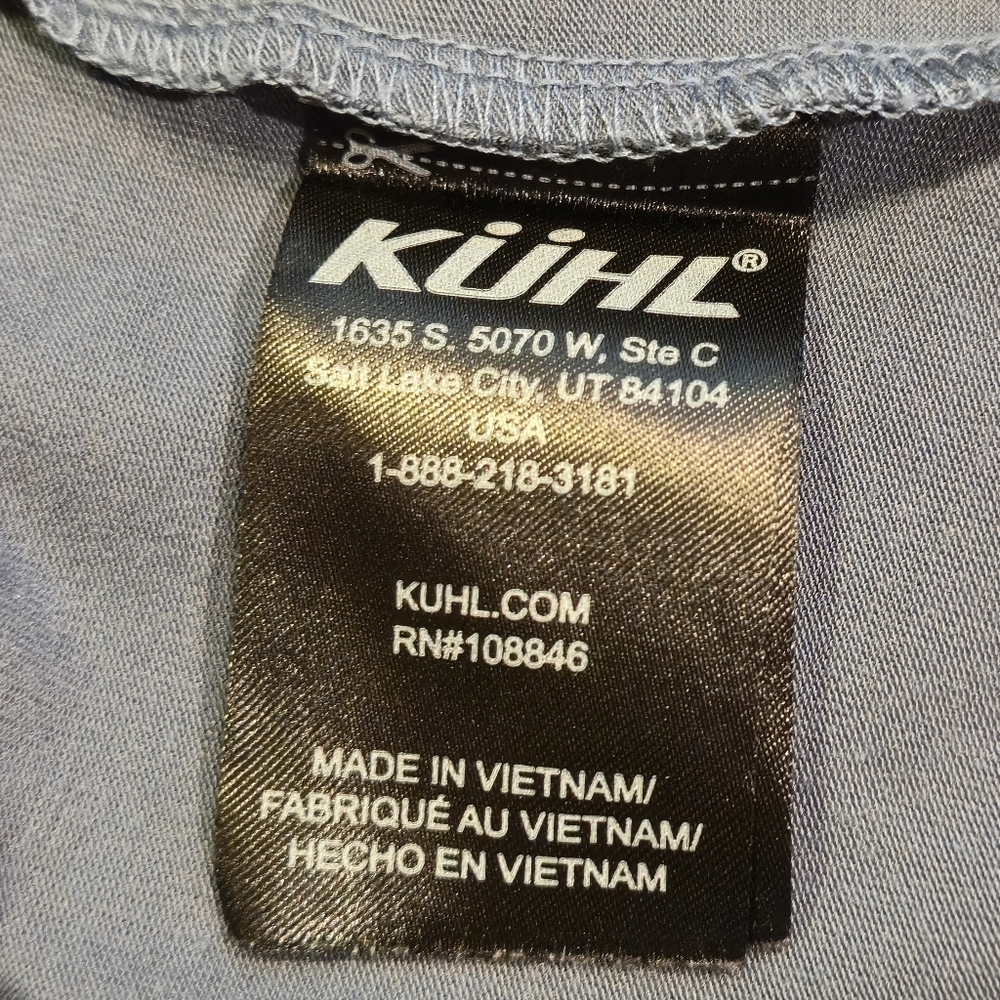 Kuhl Vega Blue V-Neck Tank Top Small Soft‎ 100% Organic Cotton Sustainable GOTS - Picture 3 of 10
